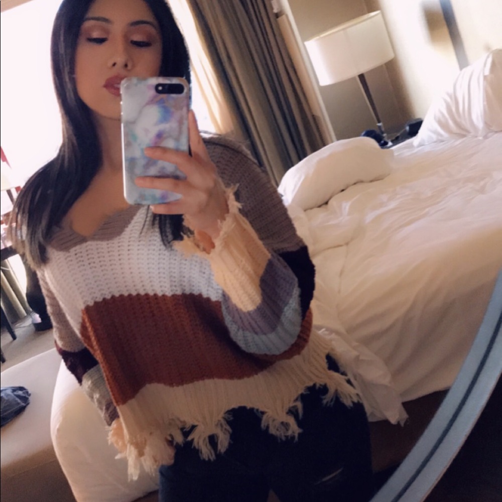Over sized Distressed sweater